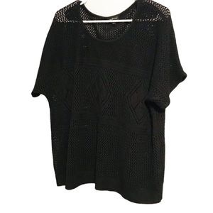 3/$20 Torrid Crochet Black Short Sleeve Top